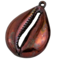 The Bead Chest Distressed Rust Copper Cowrie Shell Pendant (7x66mm)